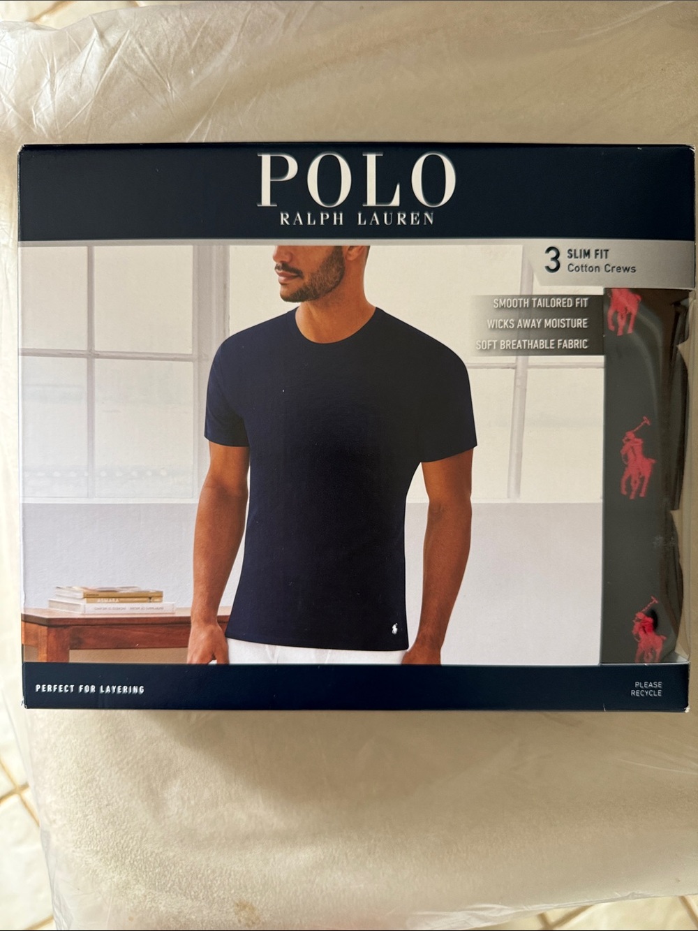 Polo by Ralph Lauren Navy Short Sleeve Crew Neck Tee (3-Pack)